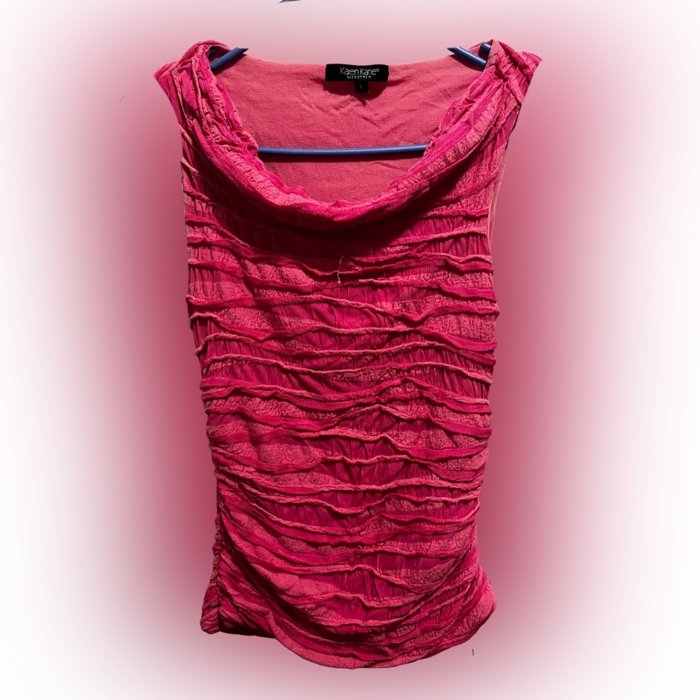 Karen Kane Vibrant Pink Knit Top